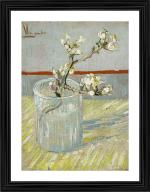 DECOR ADVENTURES Sprig of Flowering Almond in a Glass By Van Gogh Wall Painting 14 x 18 inch