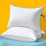 Roma Puf White Super Soft Pillows For Extra Relief And Comfortable Sleep With Breathable Cotton Fabric, 27 X 17 Inch (Pack Of 2)