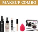 RAZY Exclusive Makeup Combo Of Matte Fixer With Base Primer, Concelor, Makeup Blender & Musicflower Gel Eyeliner (5 Items in the set)