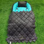 Motherhood Sky Blue Cotton Baby Nest Bed With 3 Pillows And 1 Large Blanket Bedding Set