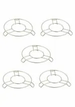 Pmw - Dining Table Stand for Hot Vessels - Pack of 5 - Stainless Steel Round Table Ring Set - Hot Pot Stand - Trivet