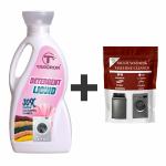Taagror Ultra Clean Wash Liquid Detergent For Top Load And Front Load Washing Machine With Free 1 Pouch Descaler/Washing Machine Cleaner 1 Lt (Pack of 1)