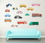 StickMe Multicolor Vinyl Road Tranportation Kids Learning Education Baby Kinder Garden Wall Sticker