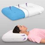 MY ARMOR Ventilated Cooling Gel Memory Foam Pillow King Size, Orthopedic Pillow for Sleeping & Neck Pain Relief | 24x15x5 Inches | with Removable Zipper Cover, White, Pack of 1 Notified