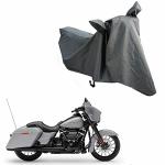 Oshotto Dust and Water Proof Double Mirror Pocket Spyro Grey Bike Body Cover Compatible with Harley Davidson Street-Glide-Special