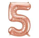Hippity Hop Rubber Golden Numerical Rose Gold Balloon For Baby Shower