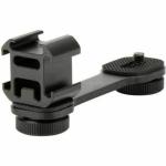 Digiom 3 in 1 Triple Cold Shoe Mounts Plate Microphone Extension Bar Bracket Stand for Zhiyun Smooth and Other Handheld Gimbals Gimbals Accessories Compatible l Camara parts l Digital camera lens l photography camera accessories