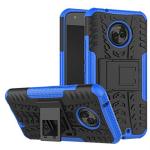 Accessories Kart Motorola X4 Blue Plastic, Polycarbonate Shockproof Kickstand Back Case Cover