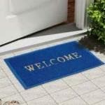 AMRO Beautility Needs Rectangular Blue Coir, PVC and Cotton Door Mat 58.4 x 38.1 cm
