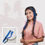 Hair Originals 100% Natural Human Hair Clip In Color Streaks (16 Inches, Single Clip, Ocean Blue)