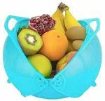 MyHomesWorld Multi-Function Mixing Bowl with Integrated Colander Washing Rice, Vegetables, and Fruits Drainer Bowl Ideal for Kitchen(MULTI COLOR)