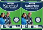 Kare Med Parrot Green Cotton, Imported Sap Adult Diapers - L, 20 Pcs (Pack Of 2)