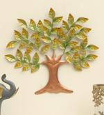 vedas Anila Metal Contemporary Design Golden Tree Of Wisdom & Life Wall Hanging Art Decor Sculpture Modern Home Office Artwork (Size 18 x 18 Inches)
