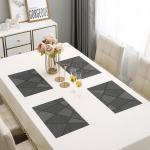 HOKIPO PVC Placemats for Dining Table Set of 4 - 45x30 cm