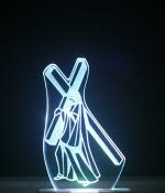 DIONA White Jesus Christ 3D LED Night Lamp 10 cm