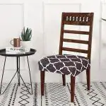 ohello in specific unique style and format Stretchable Polycotton Dining Chair Seat Covers Set of 6 Seater are Easily Machine Washable, Gives Perfect Looks to Dining Chairs | CSC003