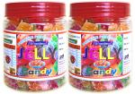 Real Fruit Juice Jelly Bites, Jelly Candy Sugar Coated Jelly Toffee Jar Pack 800 Gram
