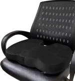 Sleepsia Gel Memory Foam Ventilated U Shaped Coccyx Cushion (Velvet Black)