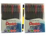 Pentel Energel 0.7Mm Roller Gel Pen | Quick Dry Ink For Smudge-Free Writing | Lightweight Gel Pen For Smooth Writing Experience | Set Of 8 Shades (BL417), Multi-coloured | Pack of 2