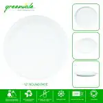 GREENVALE 12 Inch Disposable Plates | Sugarcane Paper Plates, Biodegradable | for Party, Birthday, Wedding, for Serving Dinner, Round Plate 300 mm Pack of 25 Plates