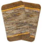 Elegant Weavers Welcome Doormat for Door Entrance| Anti Slip Mat (38x58 Cm), Beige, Pack of 2