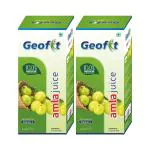 Geofit Organic Amla Juice With Vitamin C || Rich Source of Vitamin C || High Fiber For Better Digestion, Immunity & Healthy Skin | Combo Pack of 2 (500ml Each)