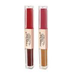 Pink Line 2 In 1 Dual Head Intense Matte Velvet Non-Cracking Anti-Transfer Long-Lasting Waterproof Liquid Lip Glosses Set (Sweet Red, Lady Red) pack of 2