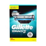 Gillette Mach3 Cartridges, Pack of 10