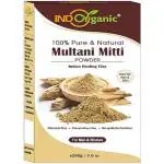 Indo Organic Multani Mitti and Sandalwood Detan Face Pack Combo For Removes Dead Skin Cells, Radiant Glow, Set of 2 (300 g)