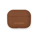 PACO MADAMO Affluent Leather Cover Case Compatible with Airpods Pro (Mocha Brown)