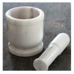 eGharonda Marble Mortar and Pestle Set for Grinding Small Spices and Medicines(3-inch Mortar and 2 inch Inside and Pestle 3.5 inch, White)
