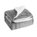 BUMTUM Super Soft New Born Baby Double Layer AC Blanket | Wrapper Sheet For Baby Boys & Baby Girls | Lightweight | Super Comfortable (130cm x 105cm, Grey)