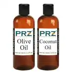 PRZ Extra Virgin Olive Oil And Coconut Oil 50ml Each (Combo Of 2)