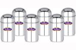 Apeiron Silver Stainless Steel Container 750 ml (Pack Of 6)