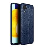 Golden Sand Cover Leather Texture Series Shockproof Armor TPU Case Back Cover for Samsung Galaxy A03 Core Mobile Phone, Blue