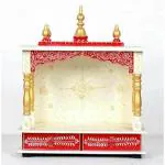 Kamdhenu Art And Craft Engineered Wood, Wood Temple Home Pooja Mandir Mandap