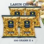 Mahasagar Farsan Lasun Chivda (Garlic Mixture)- Pack of 4 X 250grams - 1kg