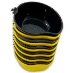 Inpro Stylish Mango Shape Plastic Bowls in 6 Yellow & 6 Black Color for Snacks-Serving Bowl-Light Weight Bowl / Pasta Bowl / kitchen crockery for parties Set of 6 Yellow & 6 Black Snacks Plastic Bowls (Set of 12 Bowls)
