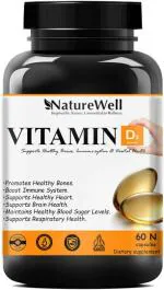 Naturewell Calcium Vitamin D3 600Mg Tablets Health Bone And Muscle Relaxation, 60 Capsules
