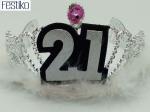 Festiko Birthday Tiara For Bachelorette Party Suppliers, Birthday Crown For Decoration (21Th Birthday Tiara)