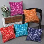 Indigifts Sofa Pillow Covers - Geometric Cushion Covers 18 x 18 Inch Set of 5 - Diwali Decorations Items for Home, Cushions Cover 18x18 Set of 5, Cushion Cover Combo