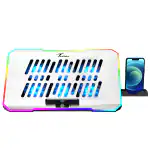 Techie Aerocool 6 Fan Laptop Cooling Pad With Touch Control RGB Lights.