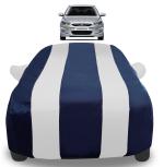 Auto Hub Car Cover Compatible with Hyundai Verna Old (Model : 2010-2016) with Mirror Pockets, Triple Stitched, Water Resistant Car Body Cover, Navy, Silver