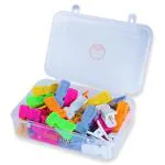 RARE-ZONE Non Slip Heavy Quality Duty Rust Cloth Peg Plastic Hanging Clips For Cloth Drying/Pegs for Hanger/Ropes/Towel Dryer/Cloth Drying Pins (with Storage Box) (6 Multicolour, 36)