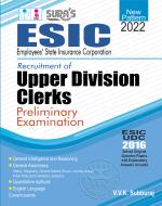 SURA'S ESIC UDC (Upper Division Clerks) Preliminary Exam Book in English Medium