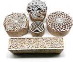 Reniq N5 Wooden Block Stamps Rosewood Hand Carved Fabric Printed Wooden