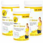 Element One Slim N Shine Natural Protein Powder For Weightloss Glowing Skin N Hair Shine With Ayurvedic Herbs Garcinia Green Tea Green Coffee - Pack Of 3