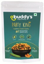 O'Buddy's - Roasted Peanut with Corn Nut & Green Peas - Bhuna Sing with Ashwagandha & Giloy | Roasted Masala Peanut | Healthy Snacks | Guilt Free | 140 Gm Pack of 3