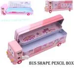 BLUE SEED Double Decker London Bus Pencil Box for Kids Bus with Moving Tyres& Sharpener for Kids Truck,Pencil Box Case for Girls,Geometry Box for Kids