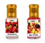 Dpme Strawberry And Mix Fruit Attar Combo, Roll On, 6 Ml Each